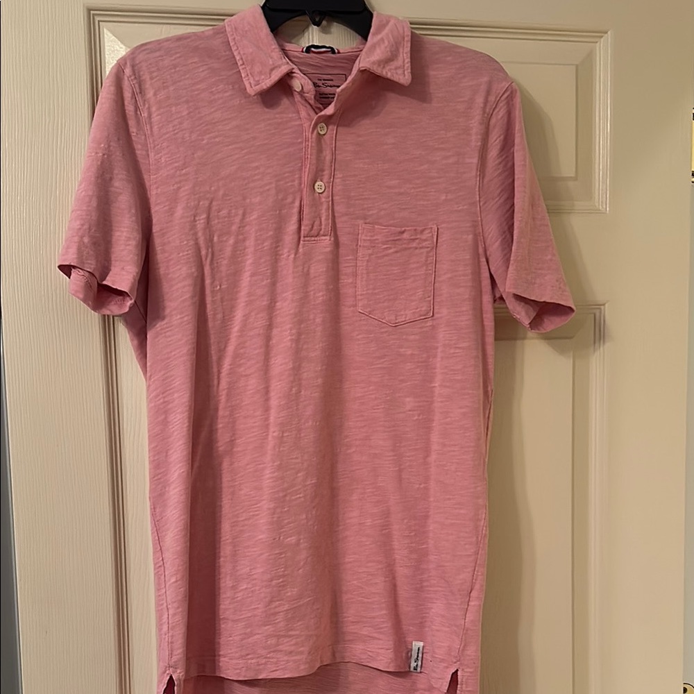Men’s Pink Polo Shirt-Ben Sherman